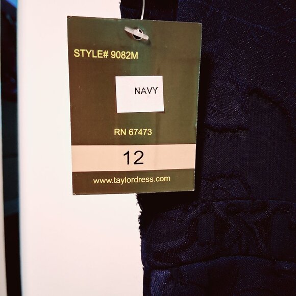 Parker Navy Blue Embossed Floral Sleeveless Dress Sz 12 NWT /B20 - Picture 8 of 11